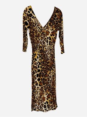 Pamela Barish Leopard-Print Dress in Matte Jersey Fabric